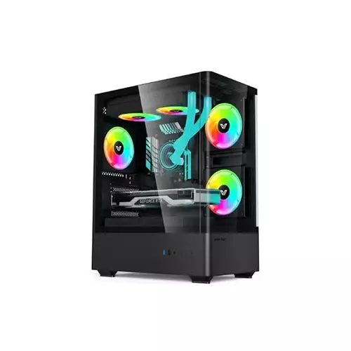 Value Top NUBIA20F5 Mini Tower Micro-ATX Gaming Case with Built-In 5 x ARGB Fan