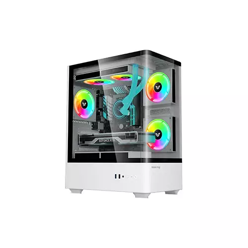 Value Top NUBIA20F5 Mini Tower Micro-ATX Gaming Case with Built-In 5 x ARGB Fan-1