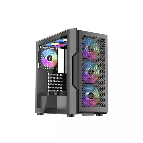 1STPLAYER T7 RGB Mid Tower ATX Gaming Desktop Case (Black)