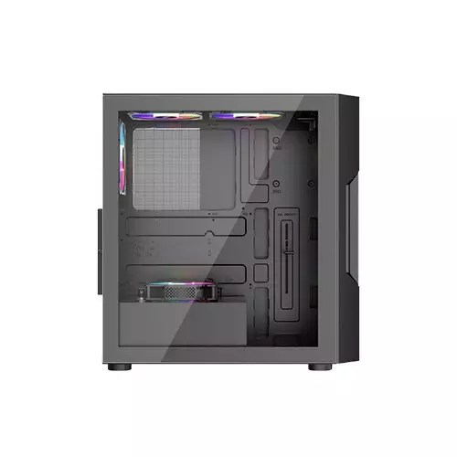1STPLAYER T7 RGB Mid Tower ATX Gaming Desktop Case (Black)-gallery-3