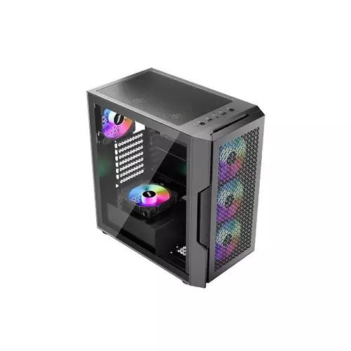 1STPLAYER T7 RGB Mid Tower ATX Gaming Desktop Case (Black)-gallery-5