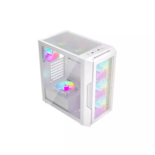 1STPLAYER T7 RGB Mid Tower ATX Gaming Desktop Case (White)-gallery-1