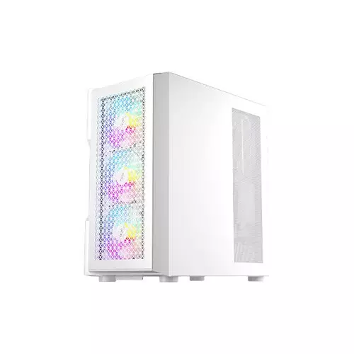 1STPLAYER T7 RGB Mid Tower ATX Gaming Desktop Case (White)-gallery-5