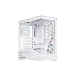 1st Player GM7 Tempered Glass Mid Tower M-ATX Gaming PC Case (White)