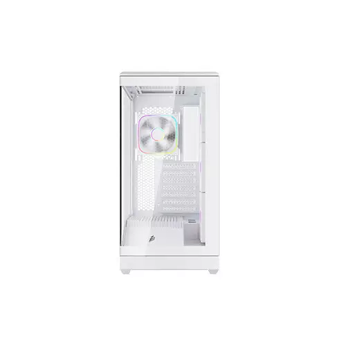1st Player GM7 Tempered Glass Mid Tower M-ATX Gaming PC Case (White)-gallery-2