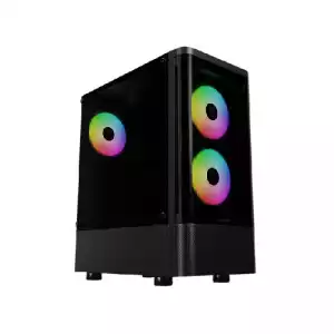 Gamdias TALOS E3 CG ARGB ATX Mid-Tower Gaming Casing (Black)