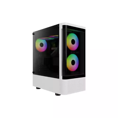 Gamdias TALOS E3 CG ARGB ATX Mid-Tower Gaming Casing (White)