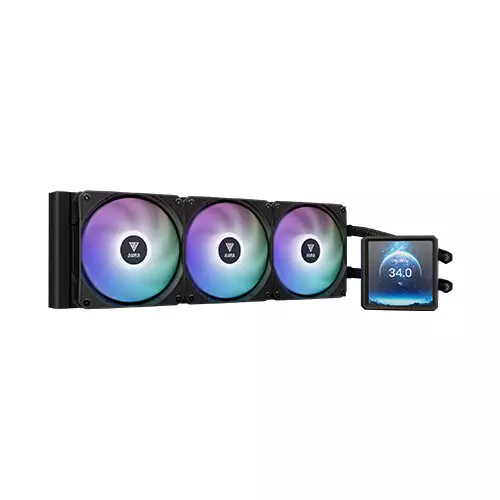 Gamdias AURA GL360 LCD 360mm ARGB All-in-One Liquid CPU Cooler With Display