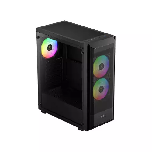 Gamdias Aura GC6 Elite ARGB Mesh Mid Tower ATX Gaming Desktop Case (Black) - 1