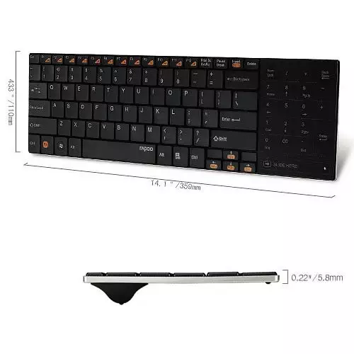 Rapoo E9080 Wireless Touchpad Keyboard - 1