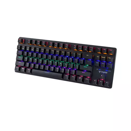 RAPOO V500PRO MT MULTIMODE (87 KEY) BACKLIT BLUE SWITCH MECHANICAL GAMING KEYBOARD - 1