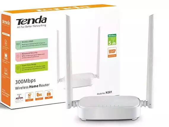 Tenda N301 Wireless N300 Easy Setup Home Router