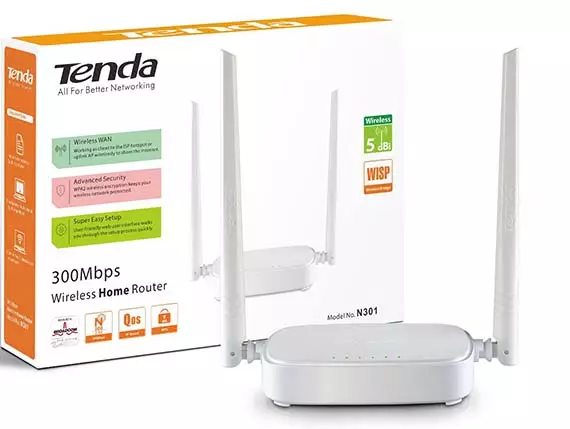 Tenda N301 Wireless N300 Easy Setup Home Router