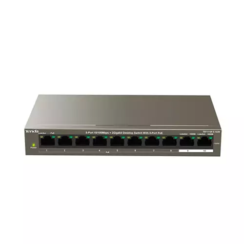 Tenda TEF1110P-8-102W 8 Port Gigabit Desktop Switch With 8-Port PoE