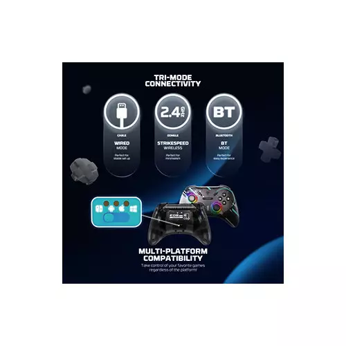 FANTECH WGP15V2S EOS PRO II Multi-Platform Tri-Mode Gamepad - Black - 1