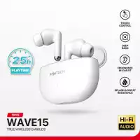 Fantech TW15 WAVE Bluetooth True Wireless Earbuds (White)