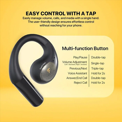 Fantech FT21 GROOVE ENC Open Wearable Earbuds (Beige) - 1