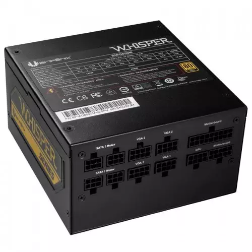 BitFenix Whisper M 750 80 Plus Gold Full Modular 750 Watt Power Supply BWG750M-1