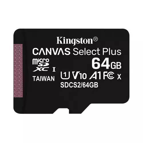Kingston Canvas Select Plus 64GB UHS-I microSDXC Memory Card - 1