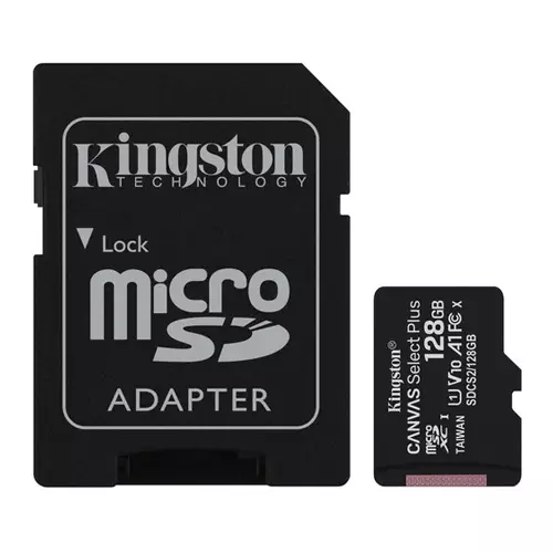 Kingston Canvas Select Plus 128GB UHS-I microSDXC Memory Card