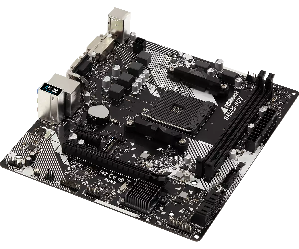 ASROCK B450M-HDV R4.0 AMD Motherboard-gallery-1