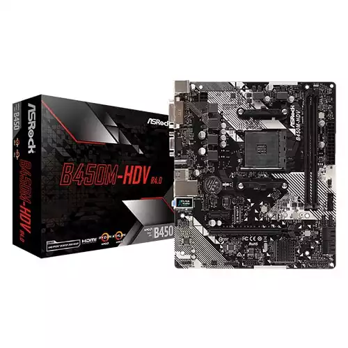 ASROCK B450M-HDV R4.0 AMD Motherboard