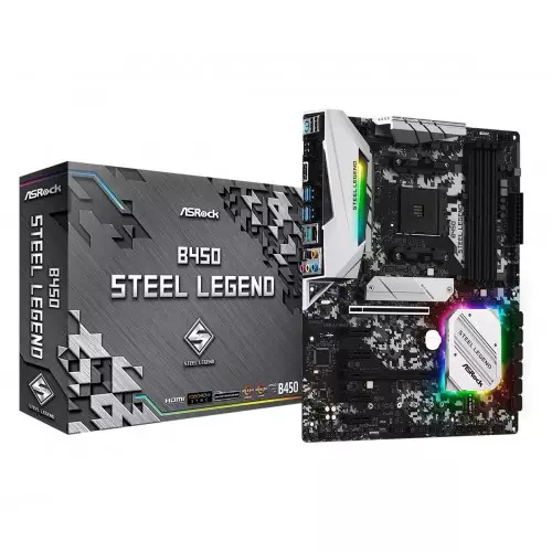 Asrock B450 Steel Legend AMD  Gaming Motherboard