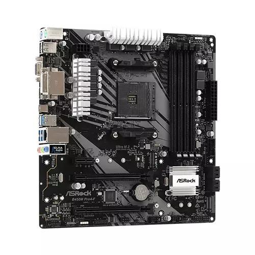 Asrock B450M Pro4-F AMD Motherboard - 1