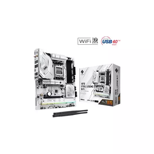 ASRock X870 STEEL LEGEND WiFi AM5 DDR5 ATX AMD Motherboard
