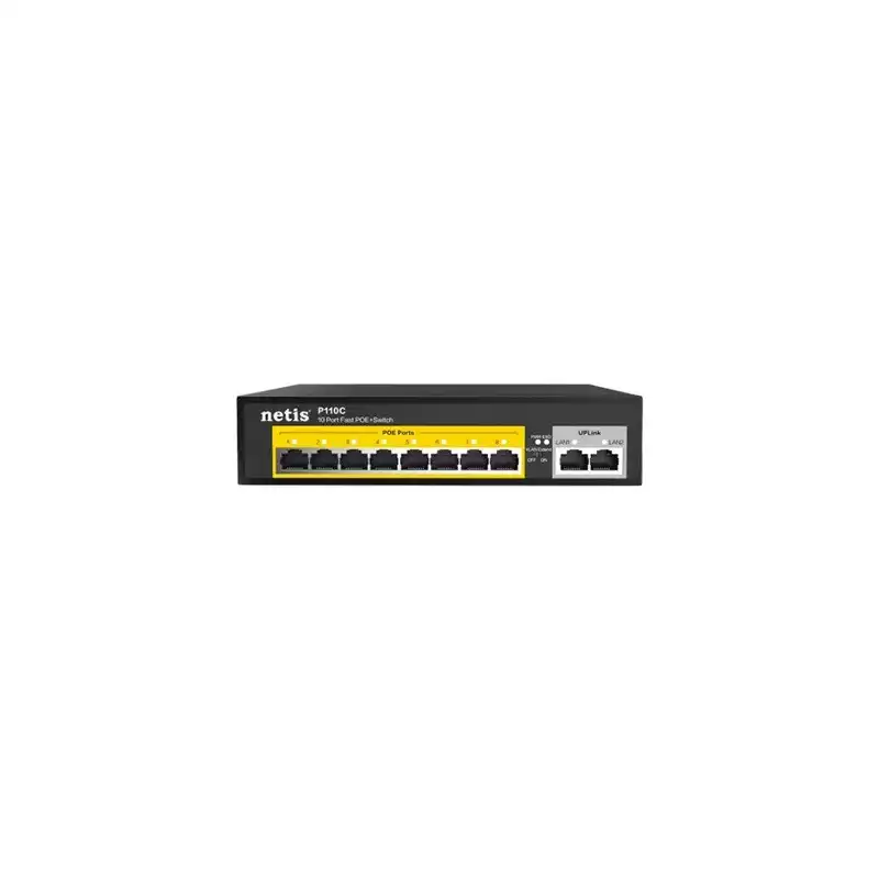 Netis P110C 10-Port Unmanaged POE Fast Ethernet 10/100Mbps Switch