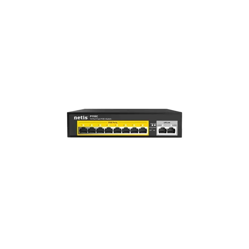 Netis P110C 10-Port Unmanaged POE Fast Ethernet 10/100Mbps Switch