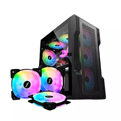 1STPLAYER T3 MESH CASE WITH M1-D 3 RGB FAN PACK COMBO