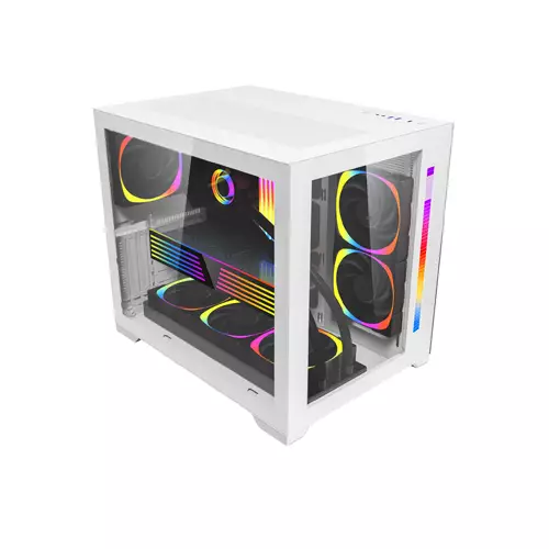 1ST PLAYER SP7 M-ATX Gaming Case (White)