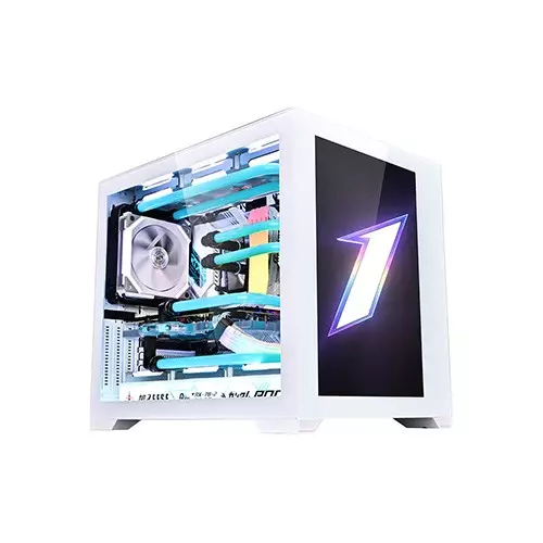 1STPLAYER SP7 Emotion View ATX Gaming Case (White)-3