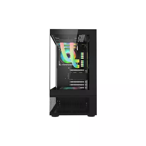 1STPLAYER Mi7-A ATX RGB Gaming Case (Black) - 2