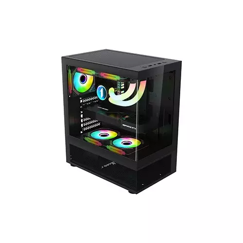 1STPLAYER Mi7-A ATX RGB Gaming Case (Black) - 3