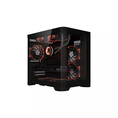 1ST Player UV5 M-ATX FCR ARGB Desktop Case (Black)