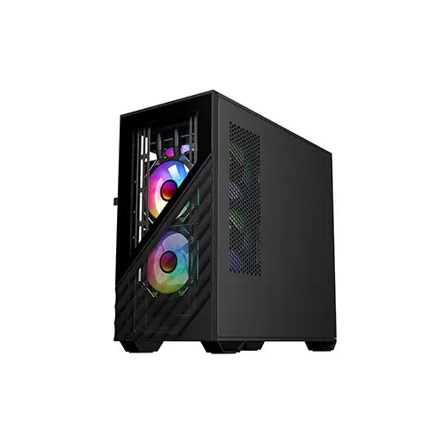 1STPLAYER D7 M-ATX RGB Gaming Case (Black)-4