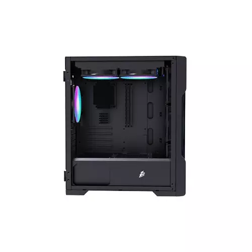 1STPLAYER T3-G Mid Tower M-ATX Gaming Case Black-gallery-1