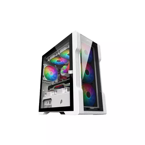 1STPLAYER T3-G Mid Tower M-ATX Gaming Case White