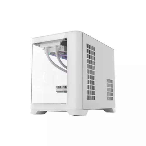 1stplayer UV6 M-ATX Mid Tower Desktop Case - White - 1