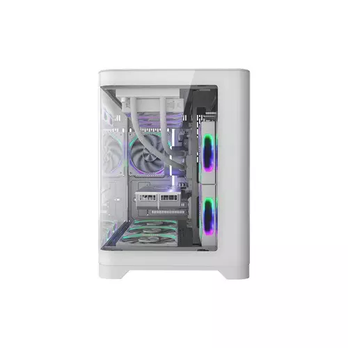 1stplayer UV6 M-ATX Mid Tower Desktop Case - White - 2