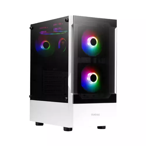 Gamdias TALOS E3 Tempered Glass WH Mid Tower ARGB Case