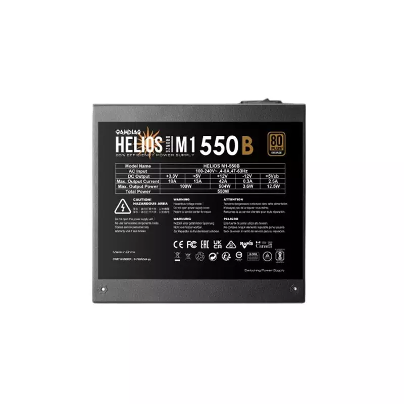 GAMDIAS HELIOS M1-550B 550W 80 PLUS BRONZE POWER SUPPLY-4