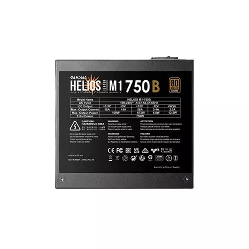 Gamdias HELIOS M1-750B 750W 80 Plus Bronze Non Modular Power Supply-gallery-2