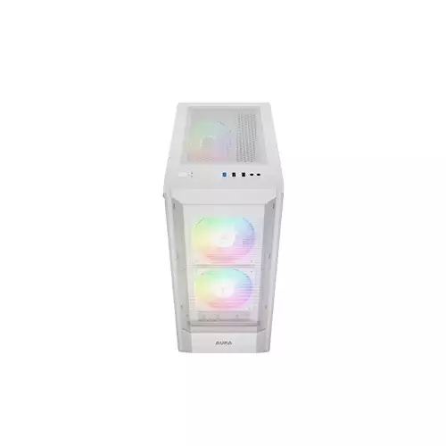 Gamdias AURA GC6 RGB ATX Mid-Tower Gaming Case (White) - 2