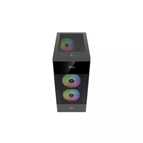Gamdias AURA GC5 Mesh RGB Digital Display Mid-Tower ATX Gaming Case-gallery-1