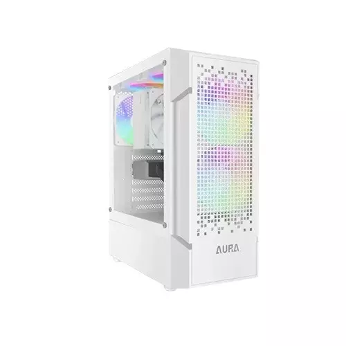 Gamdias AURA GC7 RGB ATX Mid-Tower Gaming Case With 250W PSU (White)-1
