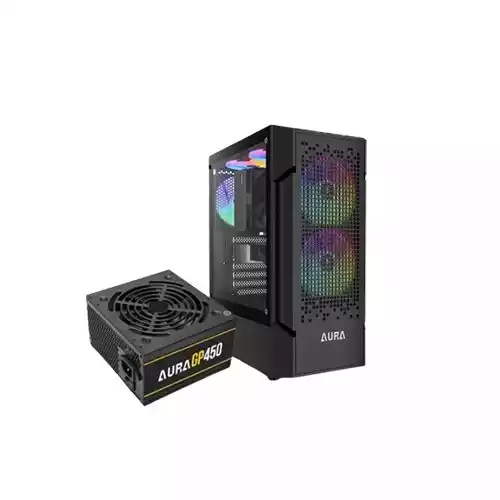 Gamdias AURA GC7 RGB ATX Mid-Tower Gaming Case With 450W PSU (Black)