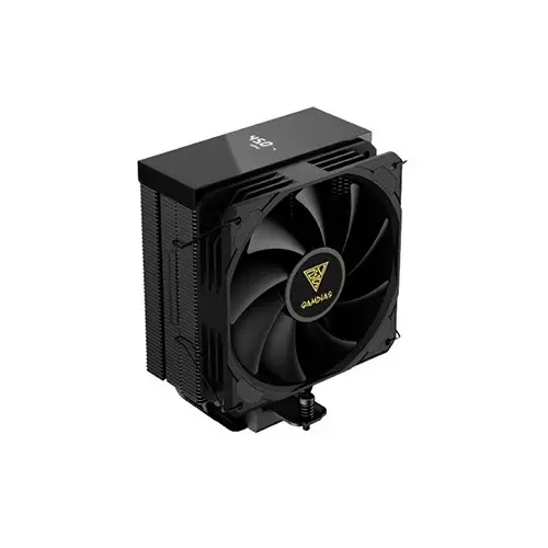 Gamdias Boreas E2 41D 120mm PWM Fan 4 Heat Pipes Single Tower Air CPU Cooler (Black) with Digital Display